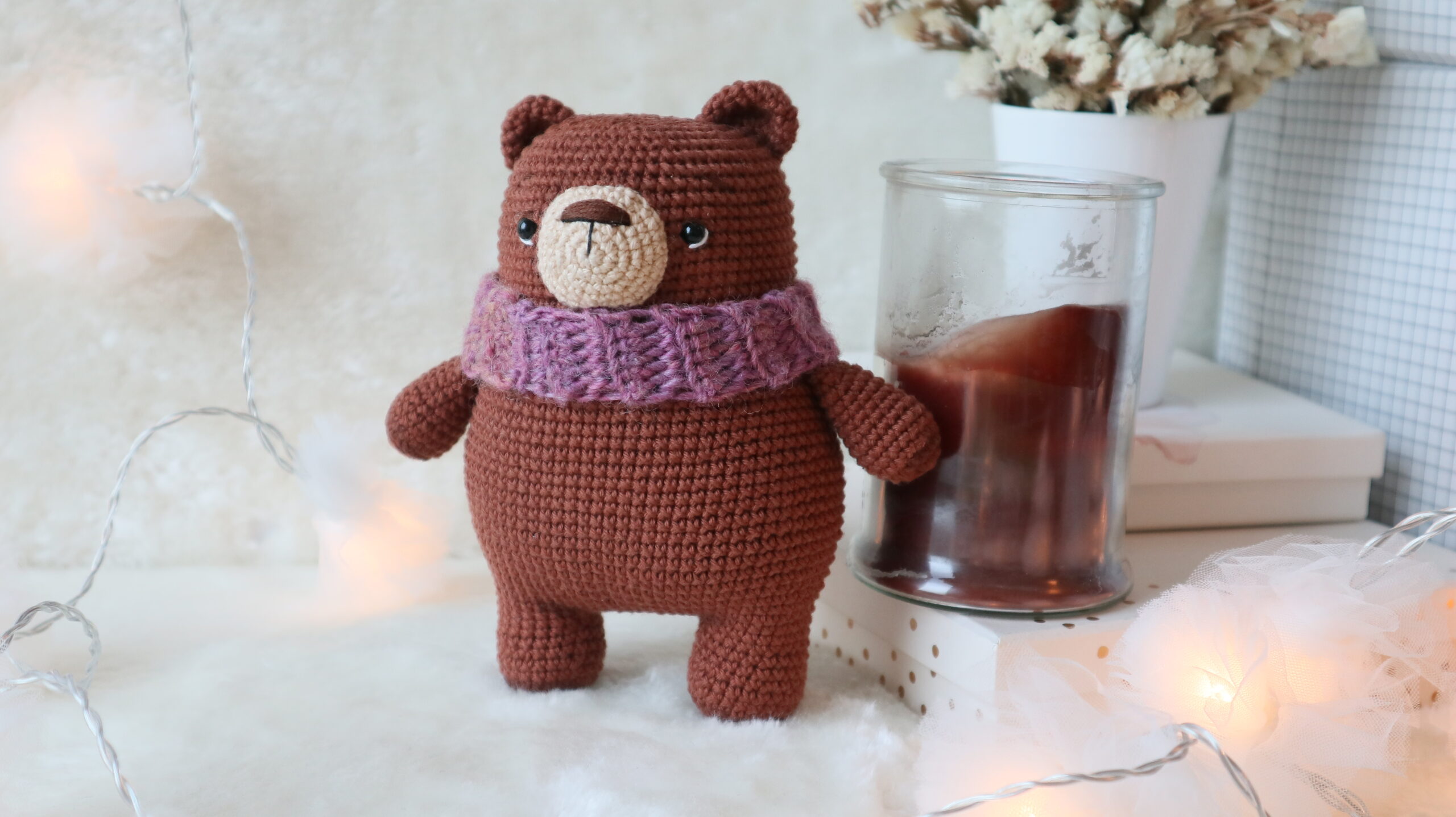 Amigurumi bear rosa scarf free pattern